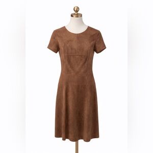 BCBGMAXAZRIA "Darra" Faux Suede A-Line Dress SZ 8